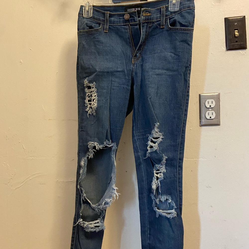 Distressed jeans